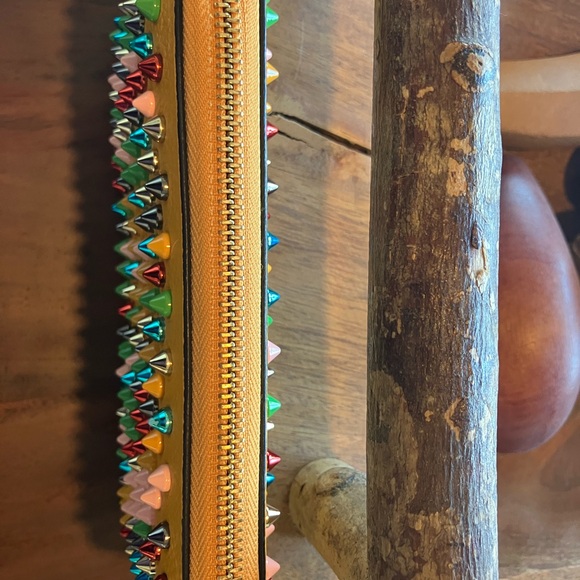 Christian Louboutin Yellow Studded Wallet - Picture 5 of 9